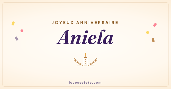 Image « Joyeux anniversaire Aniela » au format large