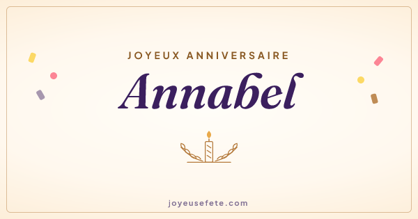 Image « Joyeux anniversaire Annabel » au format large