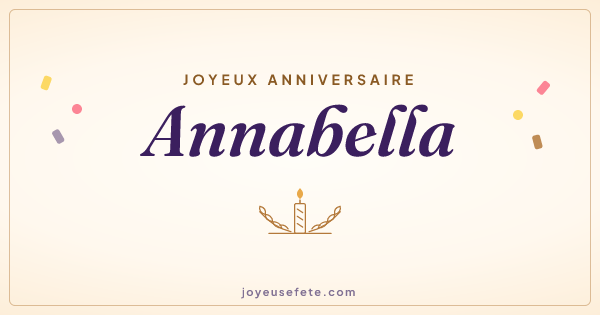 Image « Joyeux anniversaire Annabella » au format large