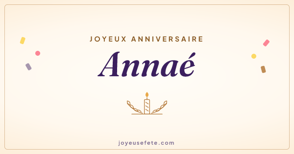 Image « Joyeux anniversaire Annaé » au format large