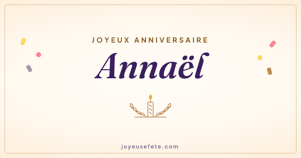 Image « Joyeux anniversaire Annaël » au format large