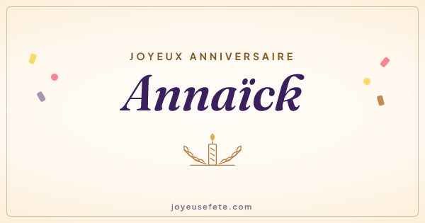 Image « Joyeux anniversaire Annaïck » au format large