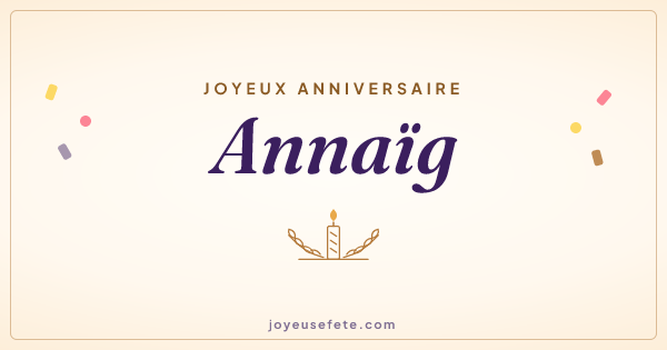 Image « Joyeux anniversaire Annaïg » au format large