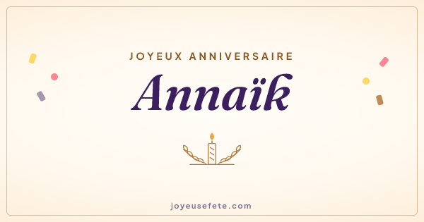 Image « Joyeux anniversaire Annaïk » au format large