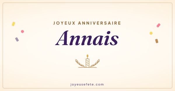 Image « Joyeux anniversaire Annais » au format large