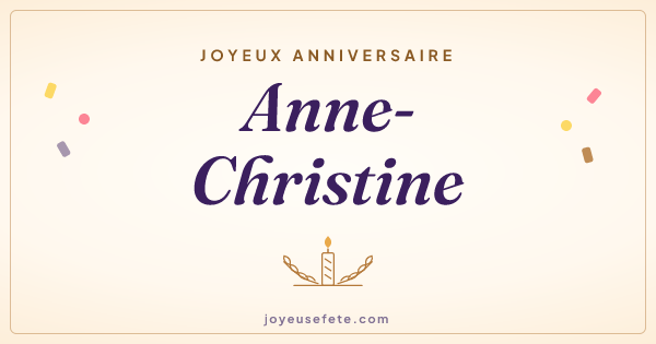 Image « Joyeux anniversaire Anne-Christine » au format large