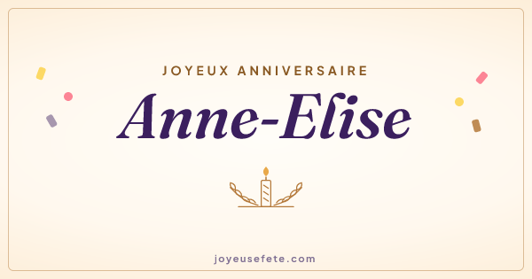 Image « Joyeux anniversaire Anne-Elise » au format large
