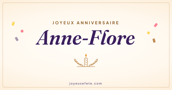 Image « Joyeux anniversaire Anne-Flore » au format large