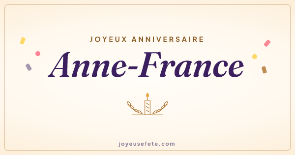 Image « Joyeux anniversaire Anne-France » au format large