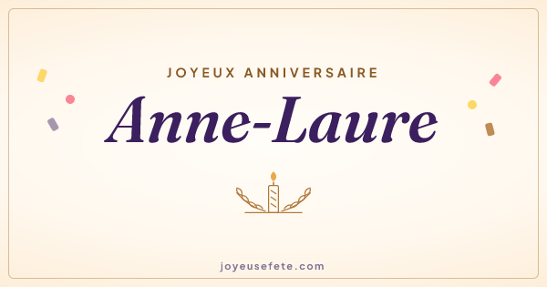 Image « Joyeux anniversaire Anne-Laure » au format large