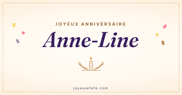 Image « Joyeux anniversaire Anne-Line » au format large