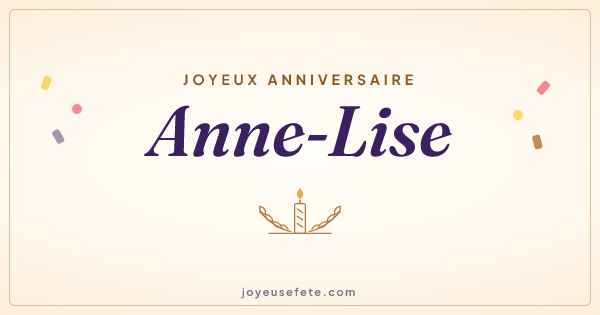 Image « Joyeux anniversaire Anne-Lise » au format large