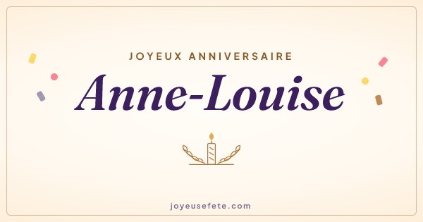 Image « Joyeux anniversaire Anne-Louise » au format large