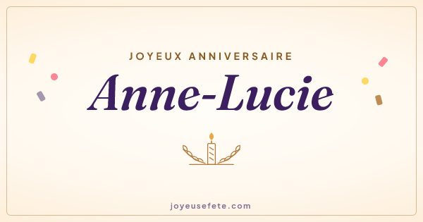 Image « Joyeux anniversaire Anne-Lucie » au format large