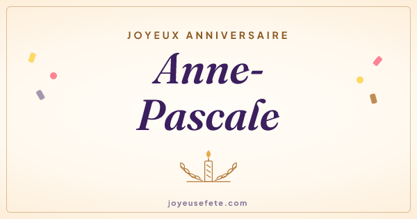 Image « Joyeux anniversaire Anne-Pascale » au format large