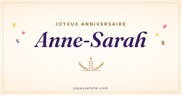 Image « Joyeux anniversaire Anne-Sarah » au format large