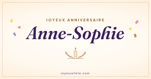 Image « Joyeux anniversaire Anne-Sophie » au format large