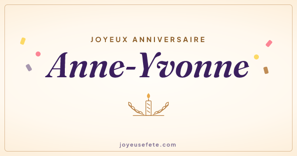 Image « Joyeux anniversaire Anne-Yvonne » au format large