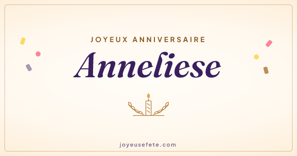 Image « Joyeux anniversaire Anneliese » au format large