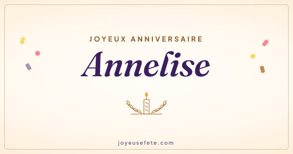 Image « Joyeux anniversaire Annelise » au format large