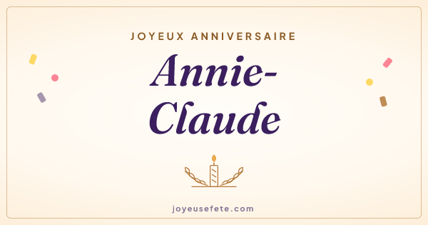Image « Joyeux anniversaire Annie-Claude » au format large