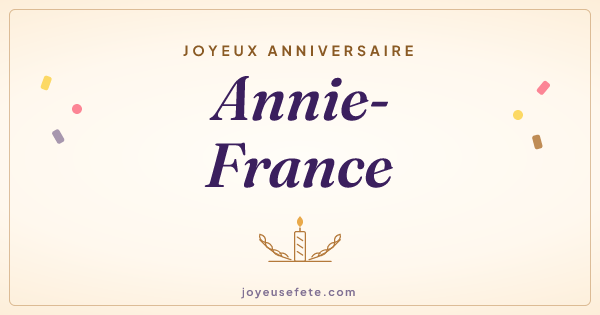 Image « Joyeux anniversaire Annie-France » au format large