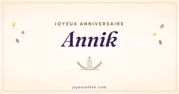Image « Joyeux anniversaire Annik » au format large