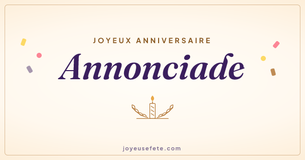 Image « Joyeux anniversaire Annonciade » au format large