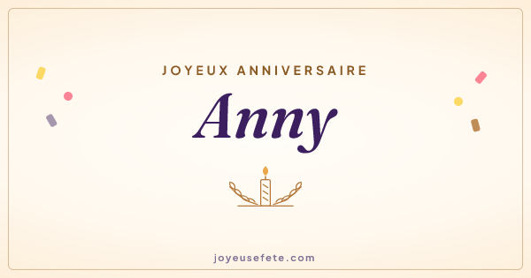 Image « Joyeux anniversaire Anny » au format large