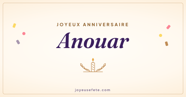 Image « Joyeux anniversaire Anouar » au format large