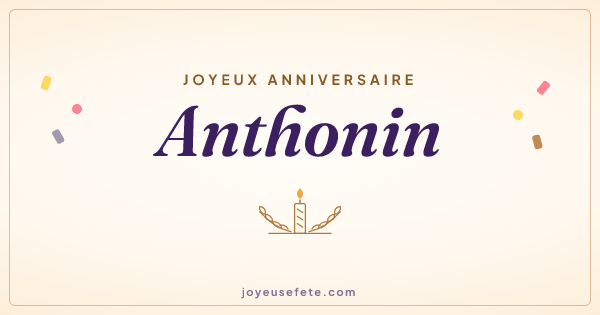 Image « Joyeux anniversaire Anthonin » au format large