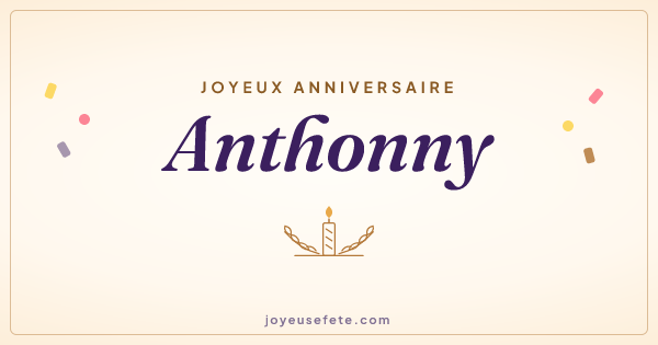 Image « Joyeux anniversaire Anthonny » au format large