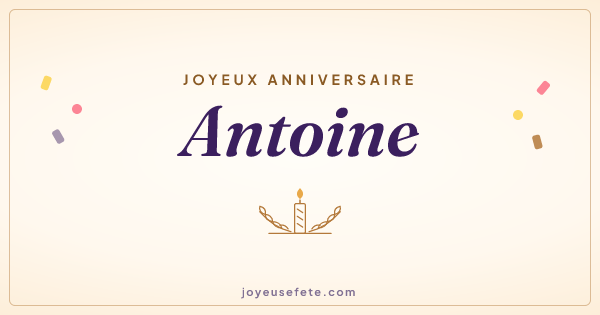 Image « Joyeux anniversaire Antoine » au format large