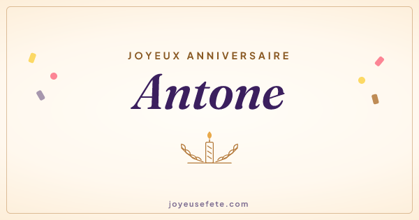Image « Joyeux anniversaire Antone » au format large