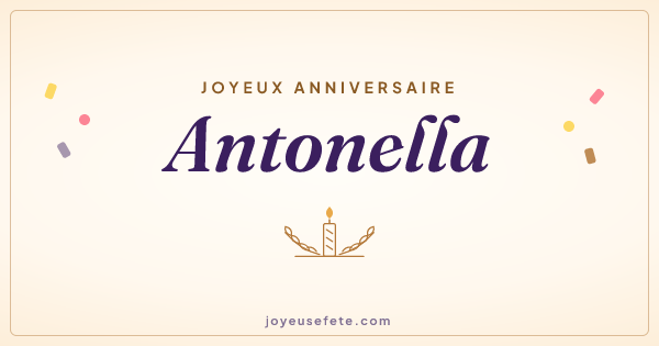 Image « Joyeux anniversaire Antonella » au format large