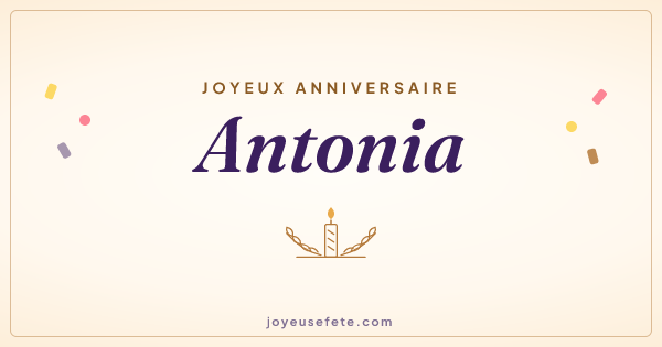 Image « Joyeux anniversaire Antonia » au format large