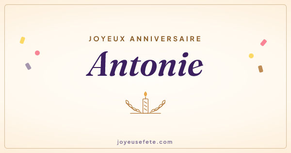 Image « Joyeux anniversaire Antonie » au format large