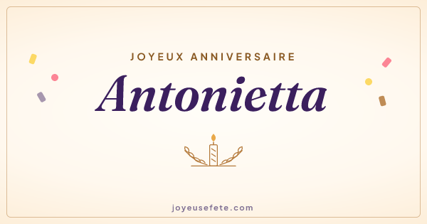 Image « Joyeux anniversaire Antonietta » au format large