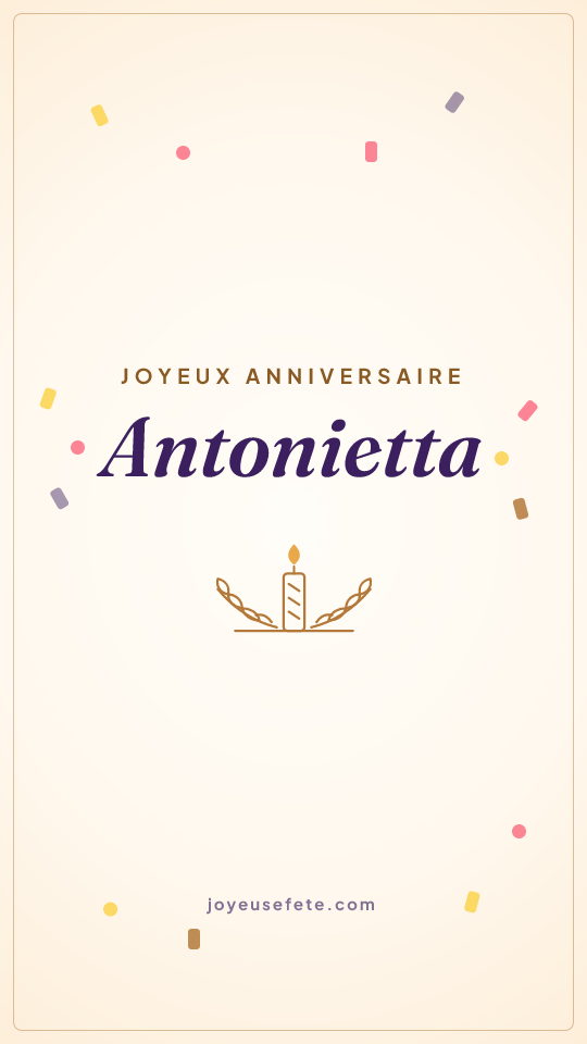 Image « Joyeux anniversaire Antonietta » au format story