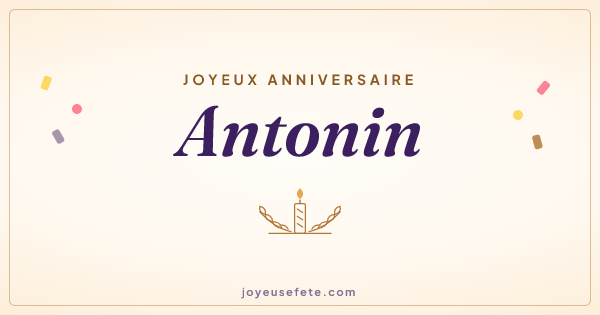 Image « Joyeux anniversaire Antonin » au format large
