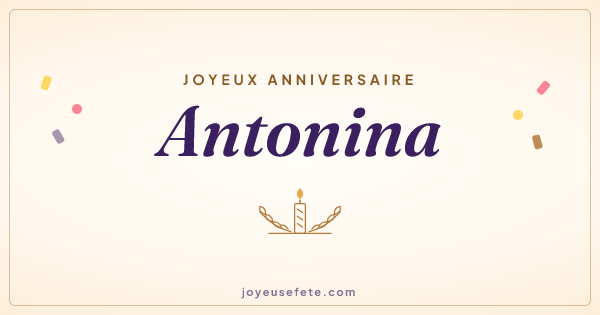Image « Joyeux anniversaire Antonina » au format large