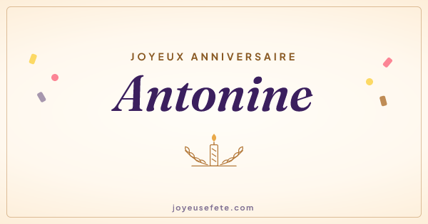 Image « Joyeux anniversaire Antonine » au format large