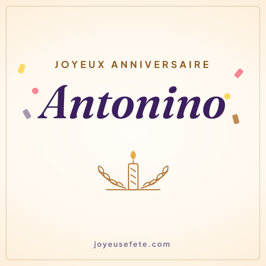 Image carrée « Joyeux anniversaire Antonino » pour WhatsApp