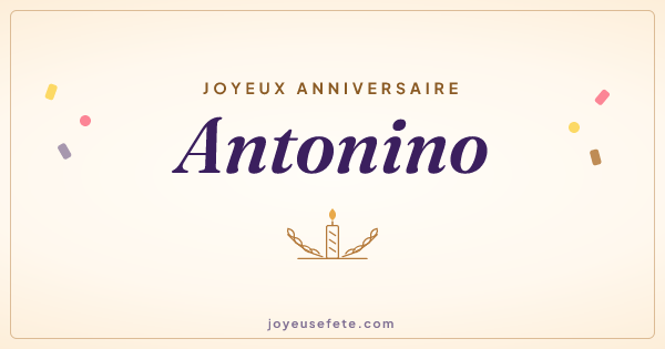 Image « Joyeux anniversaire Antonino » au format large