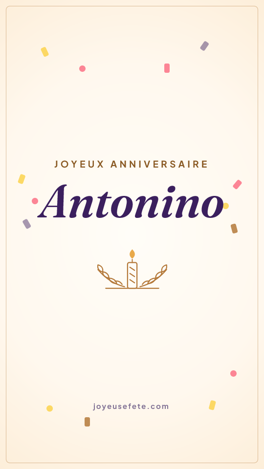 Image « Joyeux anniversaire Antonino » au format story