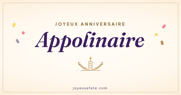 Image « Joyeux anniversaire Appolinaire » au format large