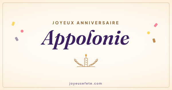 Image « Joyeux anniversaire Appolonie » au format large