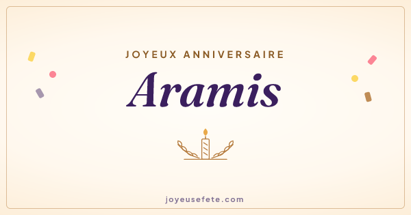 Image « Joyeux anniversaire Aramis » au format large