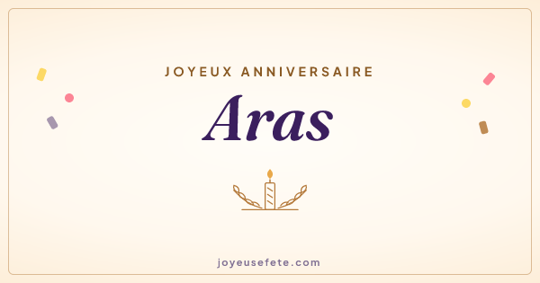 Image « Joyeux anniversaire Aras » au format large