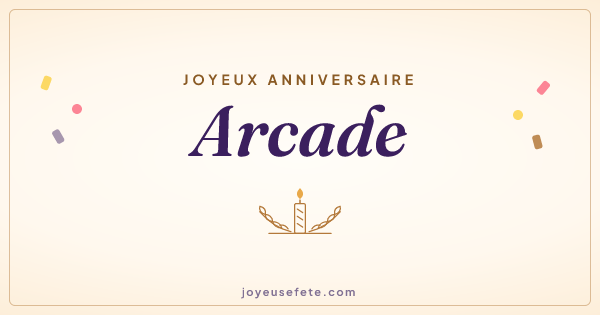 Image « Joyeux anniversaire Arcade » au format large